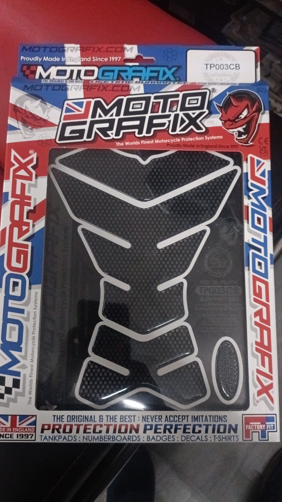 Tank Pad Universal Plain Motorcycle -Motografix