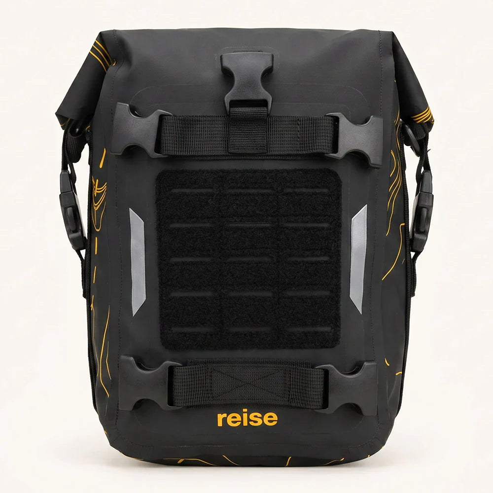 Crash Bar Bag - Water Repellent Motorcycle Luggage 6L (Black) - Reisemoto