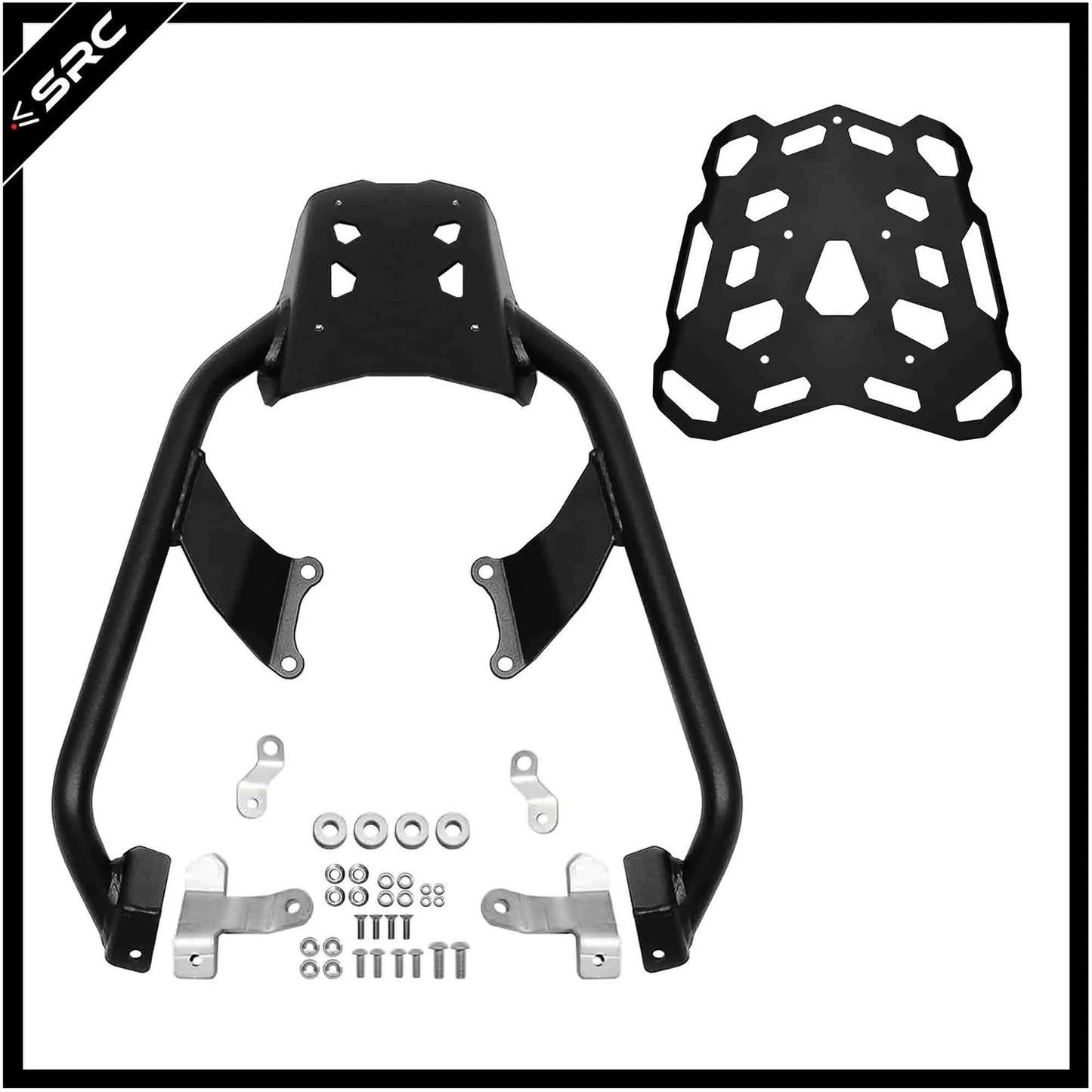 Top Rack for Honda CB500X/NX500 - Black/Silver - SRC