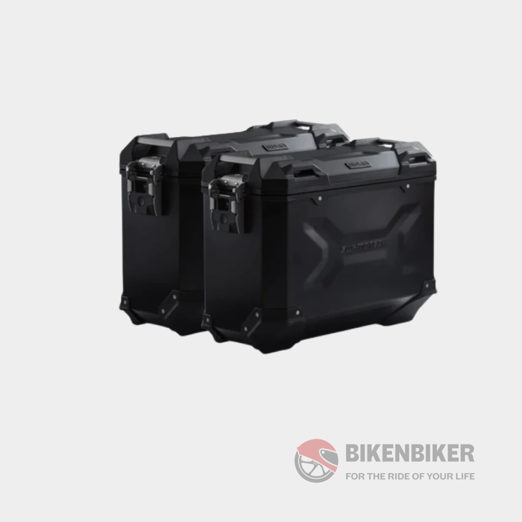 TRAX ADV Aluminum Pannier System (black) for Suzuki V-Strom 650 - SW-Motech