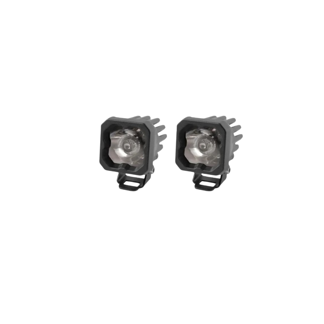 White Sport Backlit Led Stage Series C1" Pod (pair) Light - Diode Dynamics