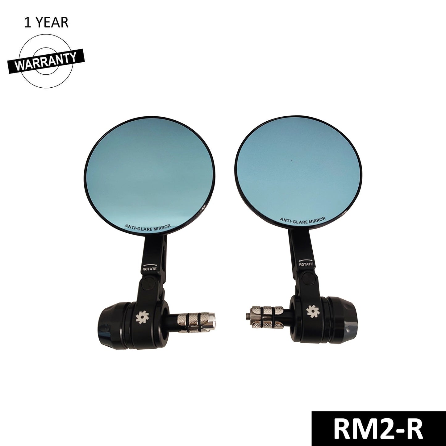 RM2-R Anti-Glare, Anti-Fog Bike Bar End Mirror - BOBO