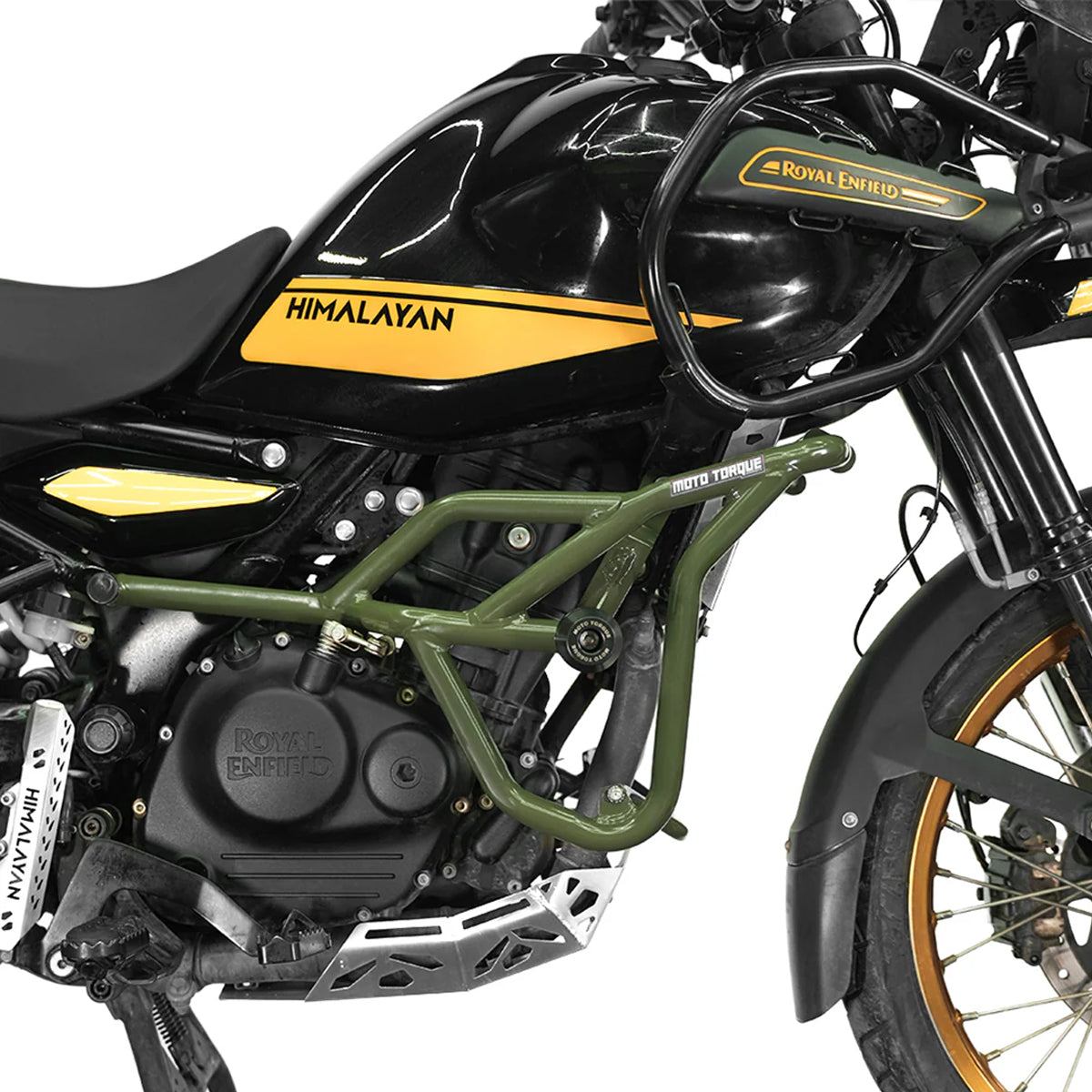 Panther Crash Guard Green for RE Himalayan 450 - Moto Torque