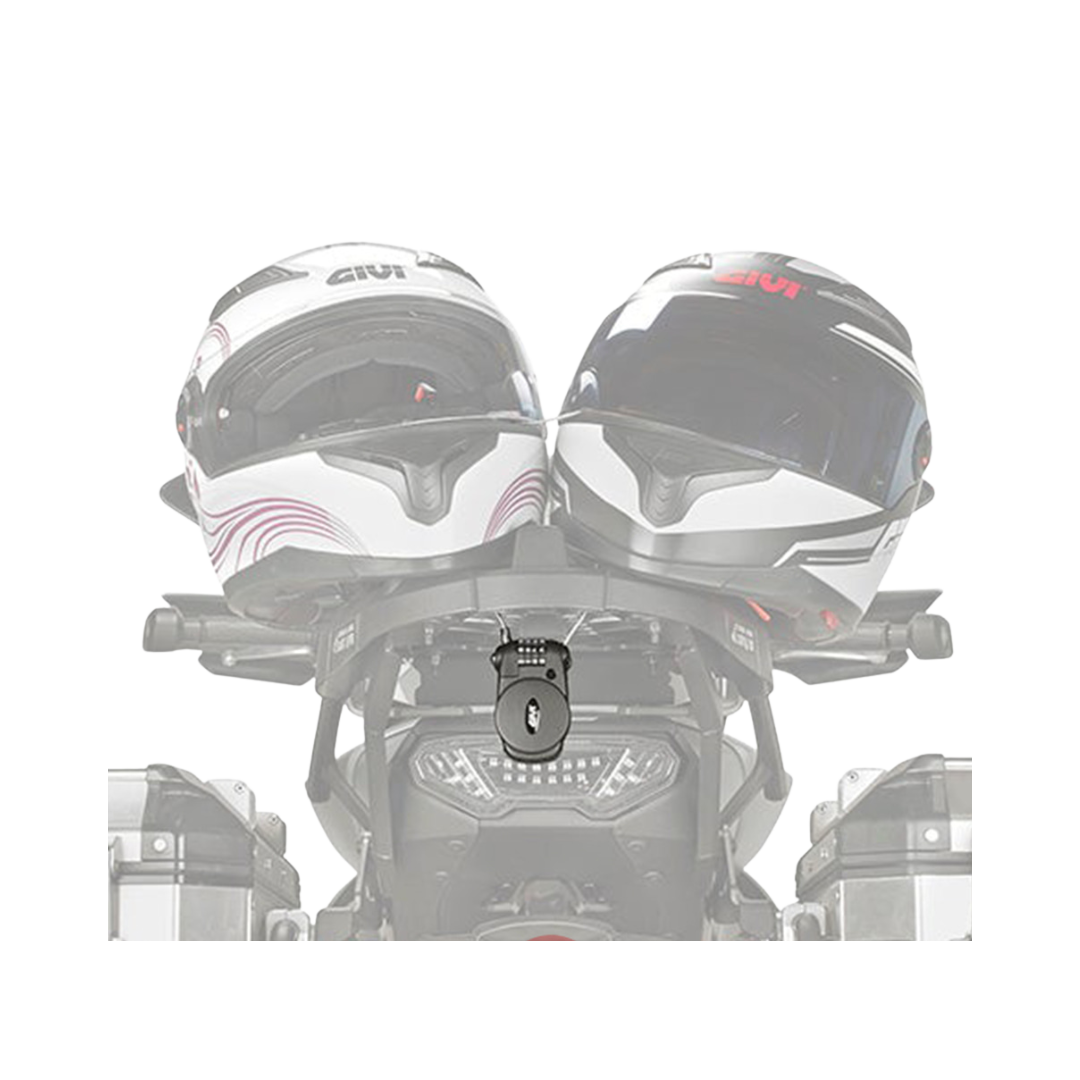 Padlock With Retractable Wire And Combination Lock - Givi