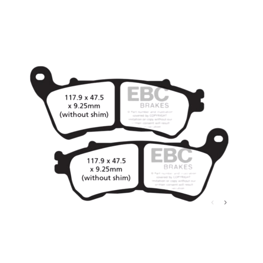 FA640HH ಸಂಪೂರ್ಣವಾಗಿ ಸಿಂಟರ್ ಮಾಡಿದ ಬ್ರೇಕ್ ಪ್ಯಾಡ್ಗಳು - EBC ಬ್ರೇಕ್ಗಳು