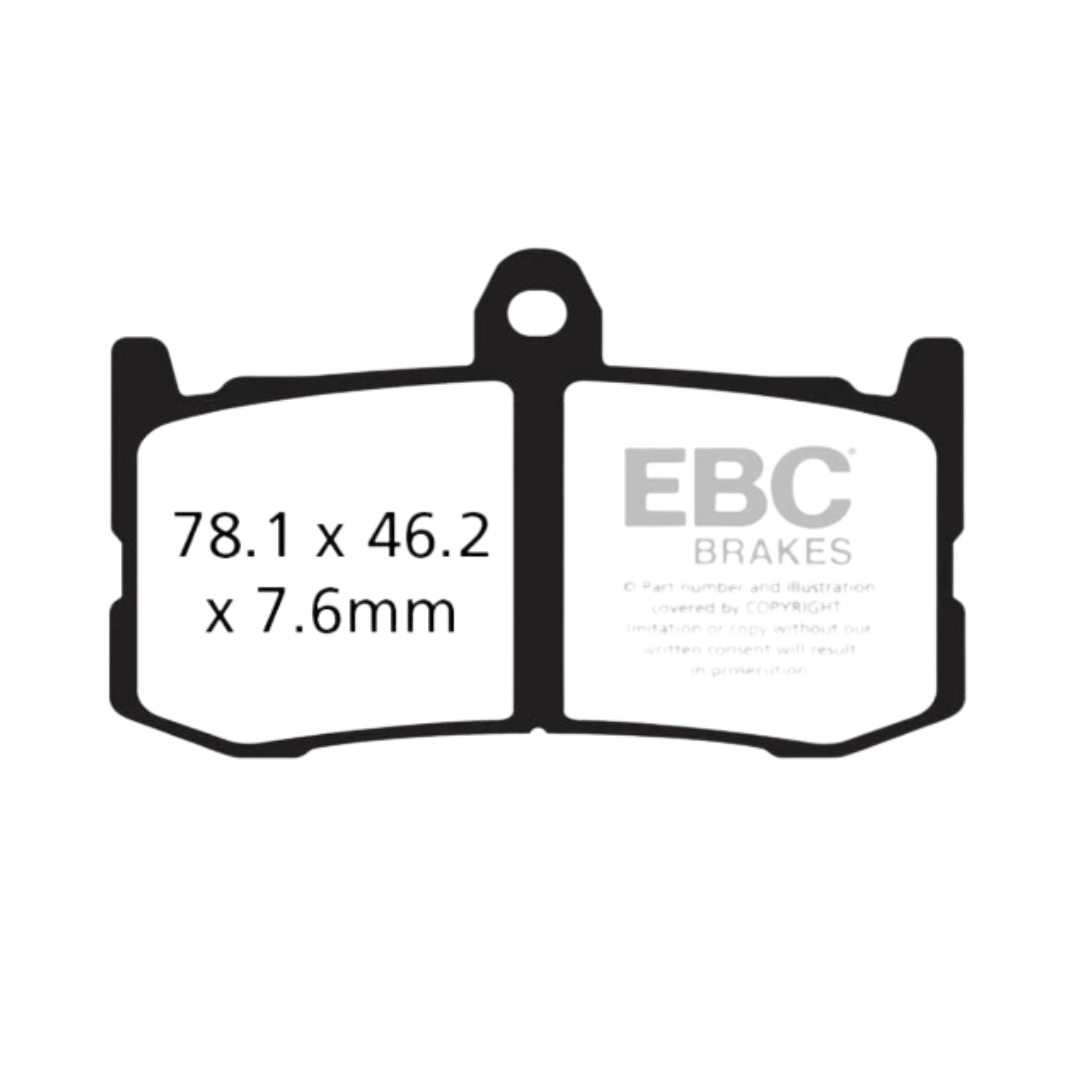 FA491HH ಸಂಪೂರ್ಣವಾಗಿ ಸಿಂಟರ್ ಮಾಡಿದ ಬ್ರೇಕ್ ಪ್ಯಾಡ್ಗಳು - EBC ಬ್ರೇಕ್ಗಳು