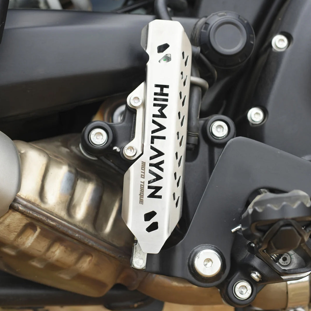 Rear Master Cylinder Guard (SS) for RE Himalayan 450 - Moto Torque