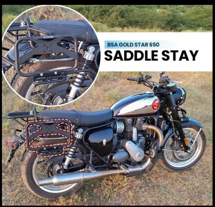 Saddle Stay With Jerry Can Mount Mild Steel for BSA Goldstar 650 - Zana