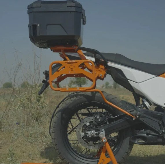 Roadster Saddle Stay With Jerry Can Mount Orange For KTM 390Adventure 2025-Zana