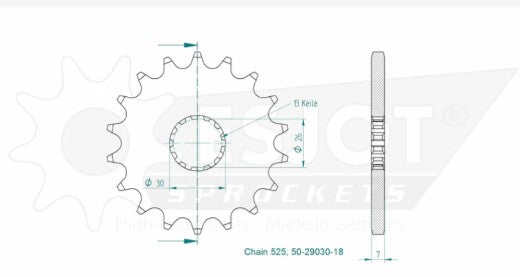 Sprockets Front (29030) - Esjot Sprockets