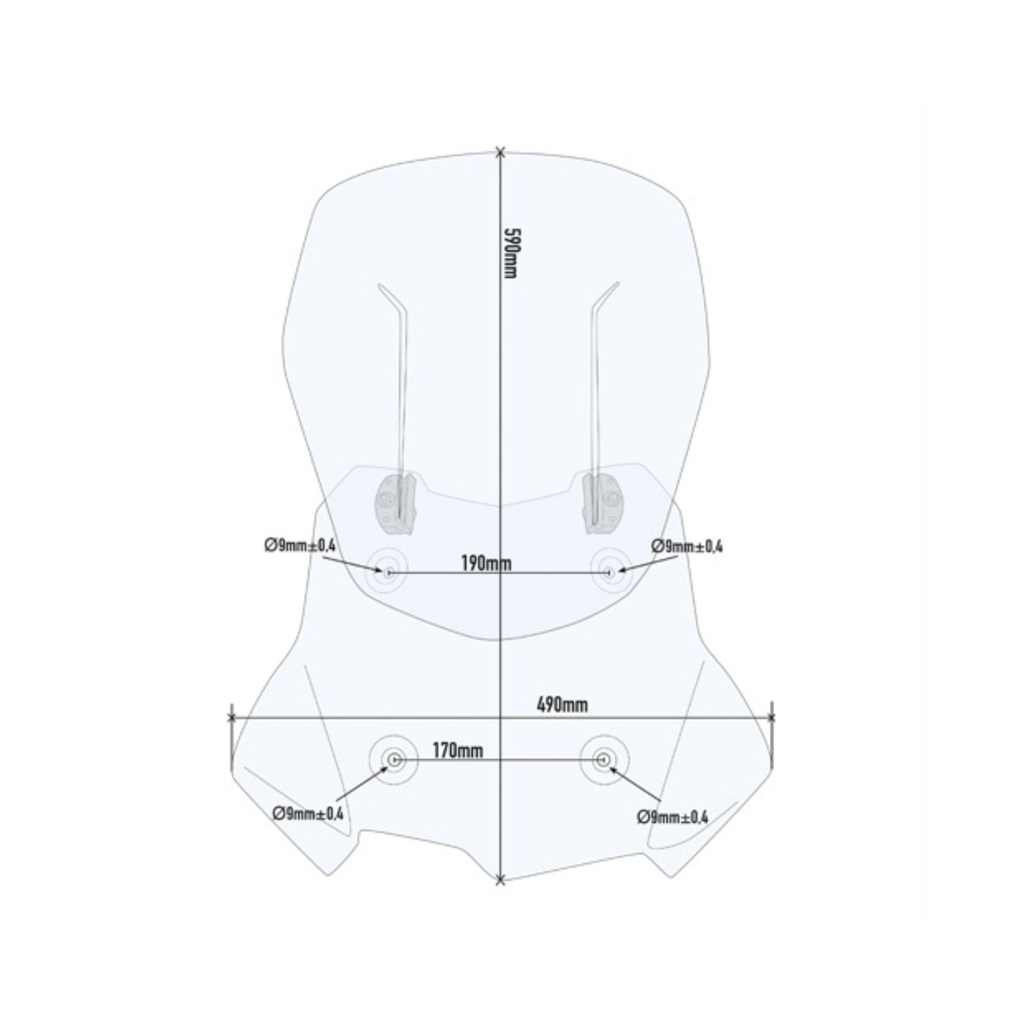 Specific Airflow Windcreen for BMW F850GS and F750GS - Givi
