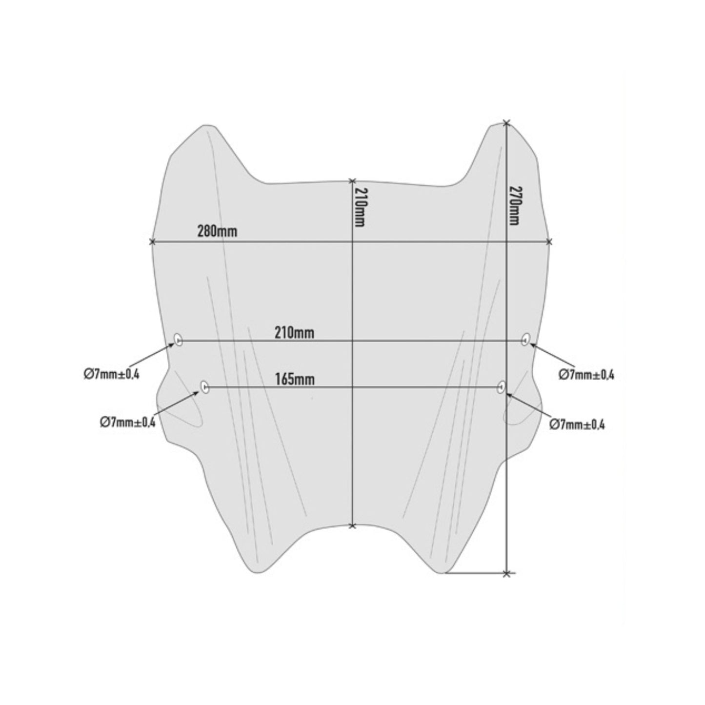 Specific Windscreen, smoked for Honda CB300R - Givi