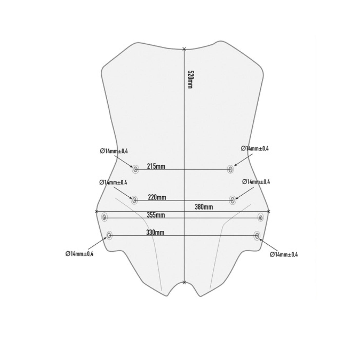 Transparent Windscreen for Benelli TRK502 and TRK502X - Givi