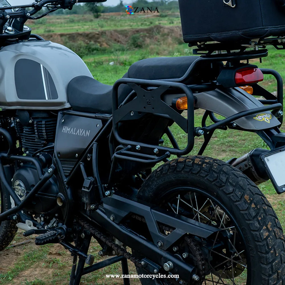 Zana- Roadster Saddle Stay with Exhaust Sheild with Jerry can Mount For Scram 411 - Zana