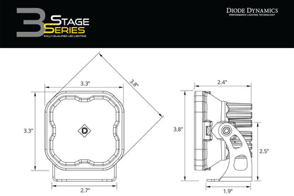 SS3 White Max LED Pod (pair) - Diode Dynamics