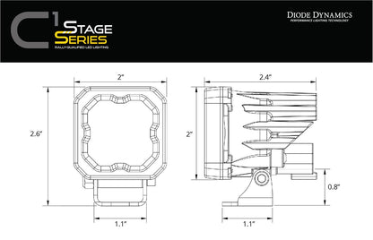 SSC1 White Pro Standard LED Pod (pair) - Diode Dynamics