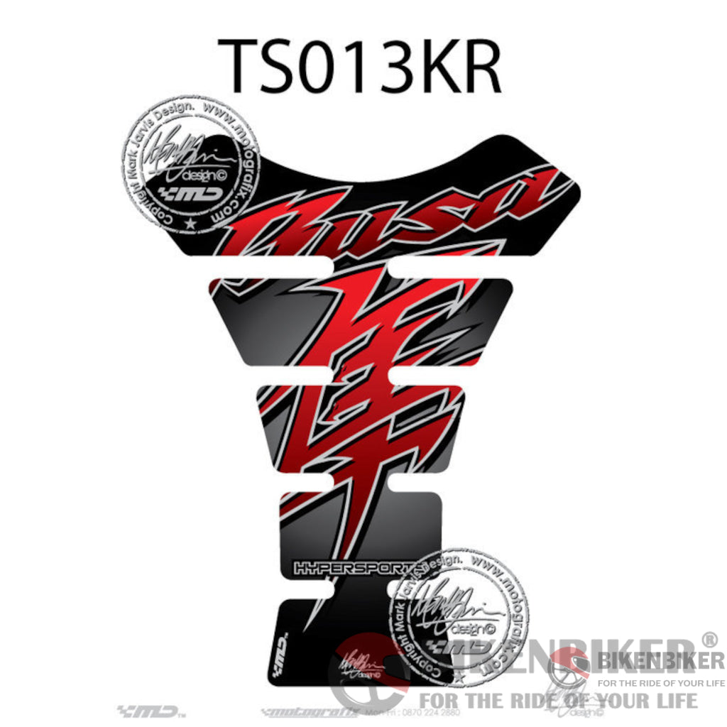 Suzuki Hayabusa Gsx1300R Black Red Motorcycle Tank Pad Protector Motografix 3D Gel Ts013Kr -