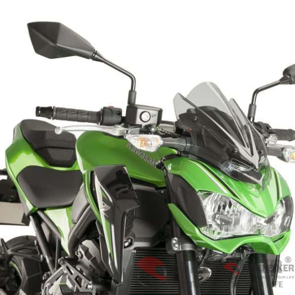 Windshield New Generation Sport For Kawasaki Z900 2017-Puig Smoke Wind Shield