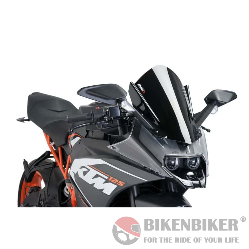 Z Racing Screen For Ktm Rc 200/390 (2014 - 17) - Puig Black Windscreen