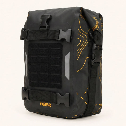 Crash Bar Bag - Water Repellent Motorcycle Luggage 6L (Black) - Reisemoto