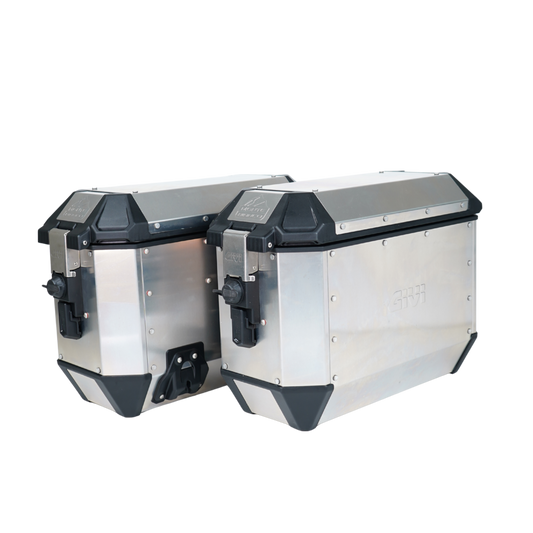 Monte Bianco Side Cases Pair of Monokey Silver - Givi