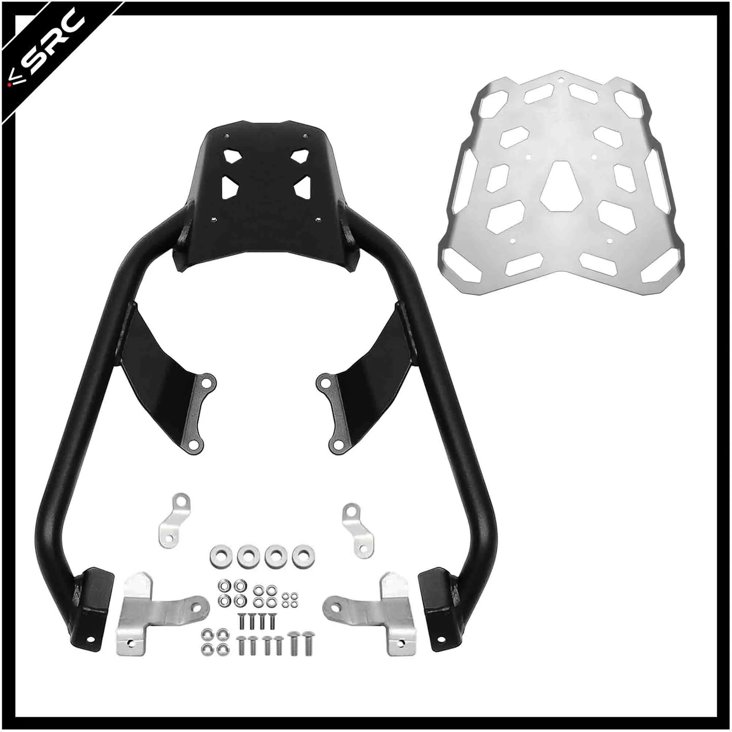 Top Rack for Honda CB500X/NX500 - Black/Silver - SRC