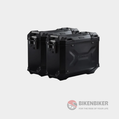 TRAX ADV Aluminum Pannier System (black) for Suzuki V-Strom 650  - SW-Motech