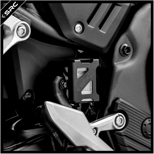 Rear Brake Reservoir Guard - Honda CB500X/NX500 - Black/Silver - SRC
