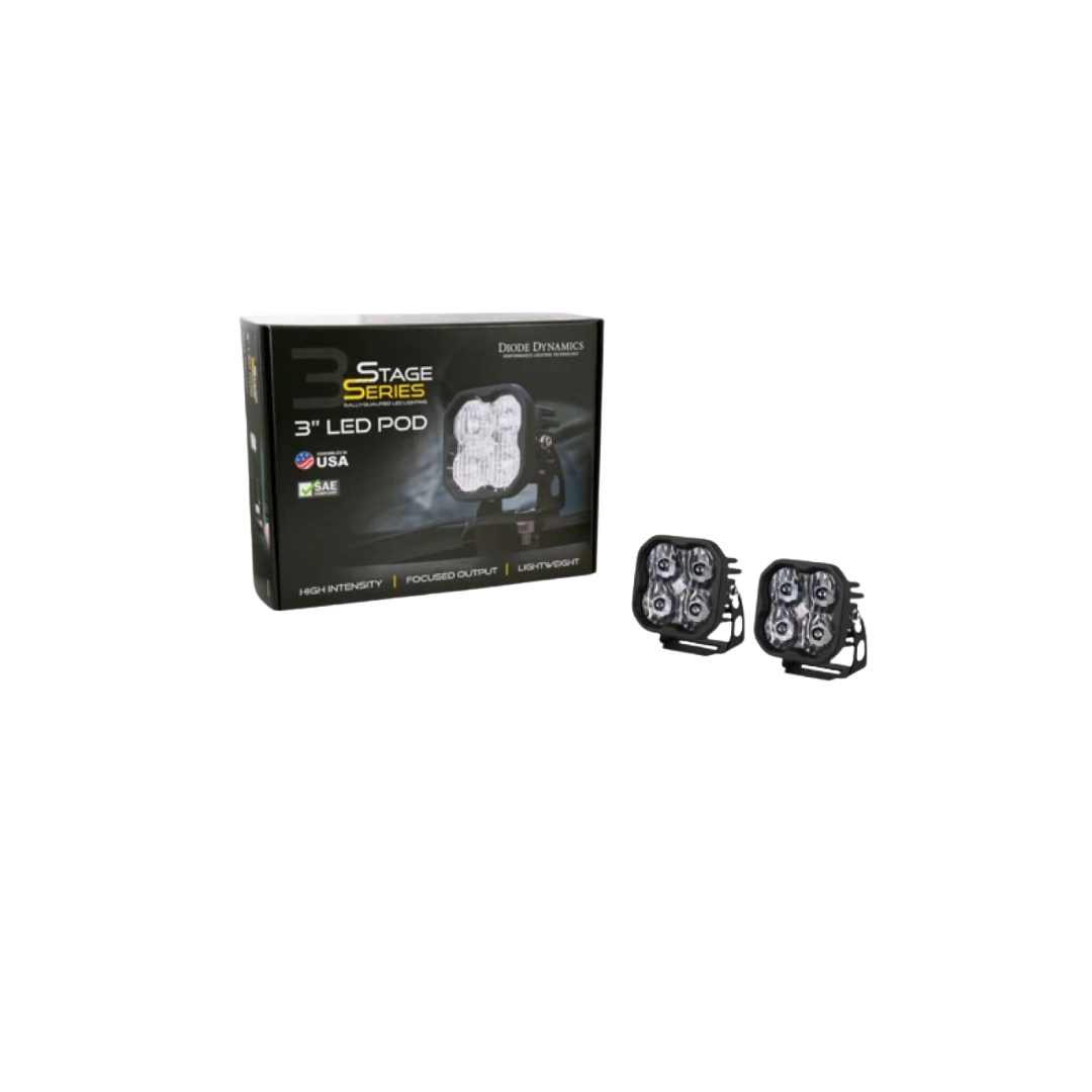 White Pro Backlit Led Stage Series 3" Pod (pair) Light - Diode Dynamics