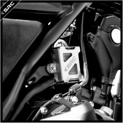 Rear Brake Reservoir Guard - Honda CB500X/NX500 - Black/Silver - SRC