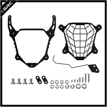 HeadLight Guard - Black/Silver - Honda NX500 - SRC