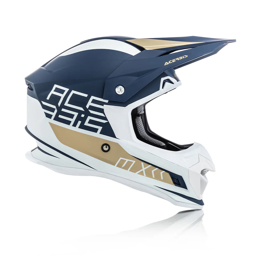 Profile 4 Helmet - White/Blue - Acerbis
