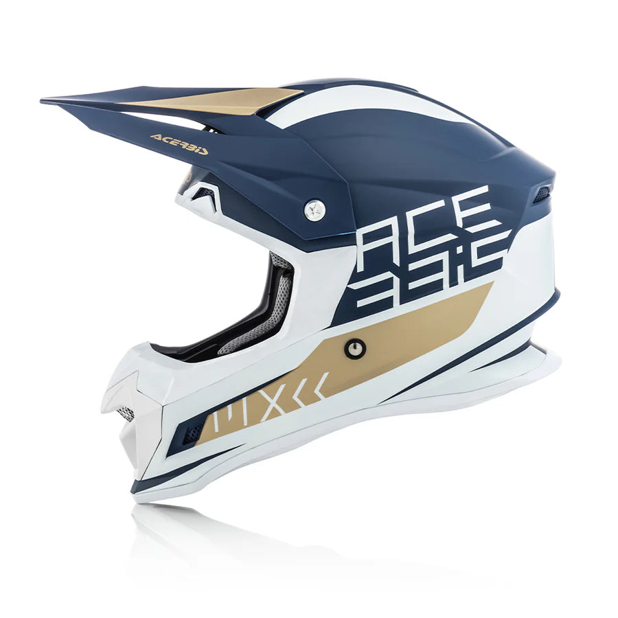 Profile 4 Helmet - White/Blue - Acerbis
