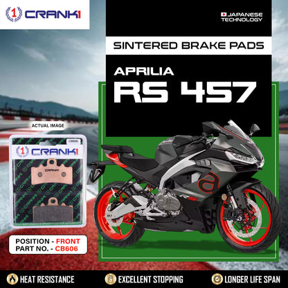 Sintered Brake Pads For Aprilia RS 457 - Front - CB606 - Crank1
