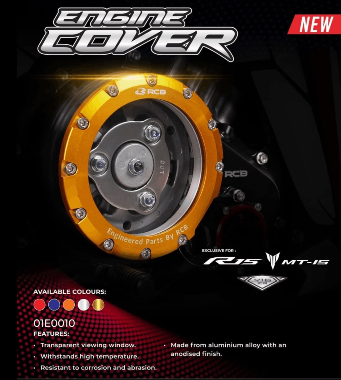 Engine Cover R15V3 MT15 XSR155 01E0010 - RCB