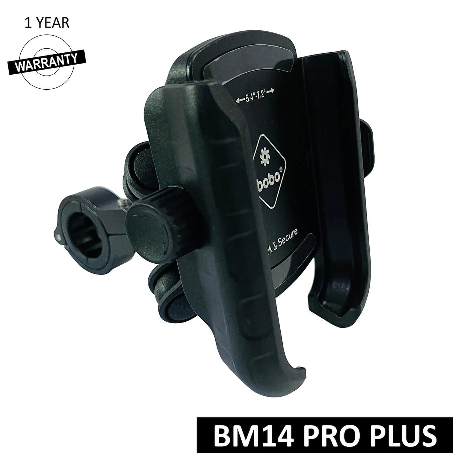 PRO PLUS Quick Release with PRO PLUS Vibration Damper Enhanced BM4 PRO PLUS Bike / Cycle Phone Holder Motorcycle Mobile Mount - Bobogears