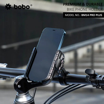 PRO PLUS Quick Release with PRO PLUS Vibration Damper Enhanced BM4 PRO PLUS Bike / Cycle Phone Holder Motorcycle Mobile Mount - Bobogears