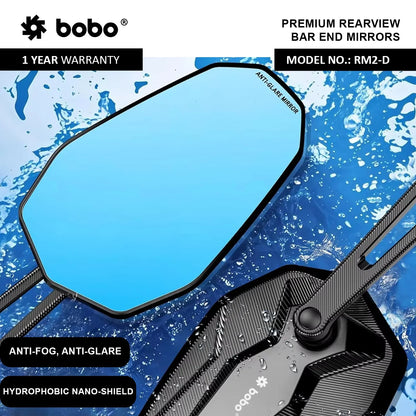 RM2-D Anti-Glare, Anti-Fog Bike Bar End Mirror - BOBO