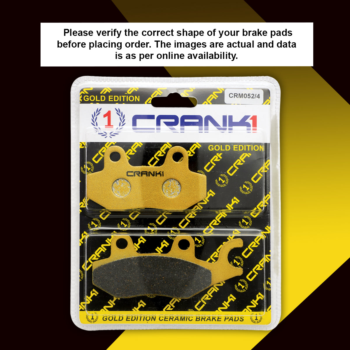 Ceramic Brake Pads - Front - CRM052/4 - Crank1