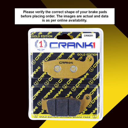 Ceramic Brake Pads - Rear - CRM281 - Crank1