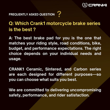 Ceramic Brake Pads - Front - CRM052/4 - Crank1