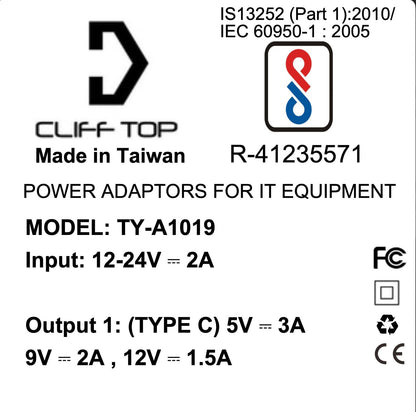 Mirror Mounted 18W PD USB-C Charger - Cliff Top