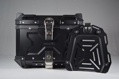 Aluminum top box 45-litre - Black - MotoVanguard