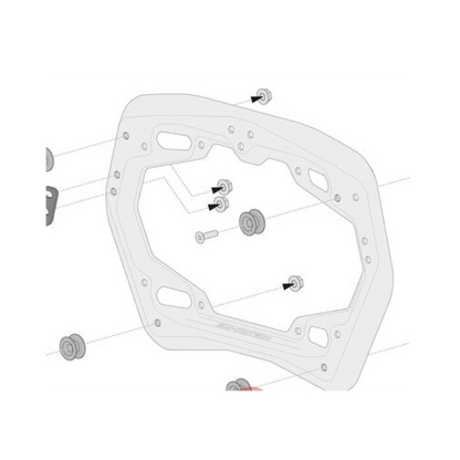 Pro Side Carrier Adapter Kit For TRAX- NANUK Side Cases For 2 Cases-SW-Motech