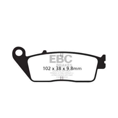 ಬ್ರೇಕ್ - ಸಂಪೂರ್ಣವಾಗಿ ಸಿಂಟರ್ ಮಾಡಲಾಗಿದೆ - EBC (ಮುಂಭಾಗ) - FA196HH
