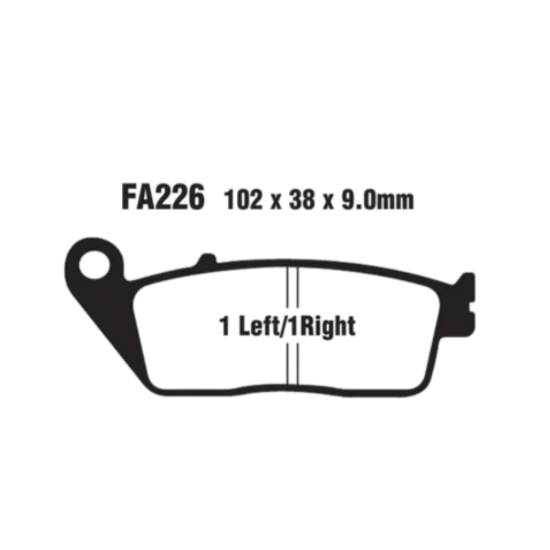 FA226HH ಸಂಪೂರ್ಣವಾಗಿ ಸಿಂಟರ್ಡ್ ಬ್ರೇಕ್ ಪ್ಯಾಡ್‌ಗಳು - EBC ಬ್ರೇಕ್‌ಗಳು