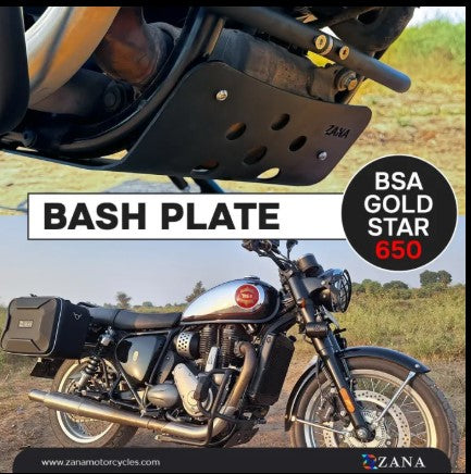 Bash Plate Aluminum Black for BSA Goldstar - Zana