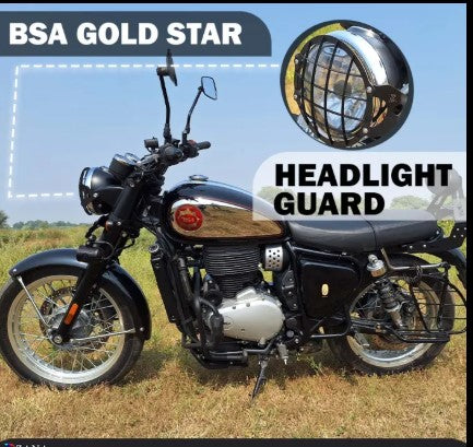 Headlight Grill Stainless Steel, Black T-1 For BSA Goldstar 650 - Zana