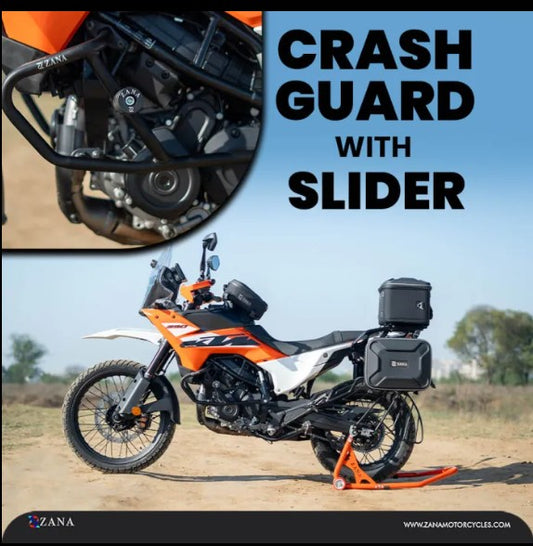 Engine Guard With Slider Black For KTM 390Adventure 2025-Zana