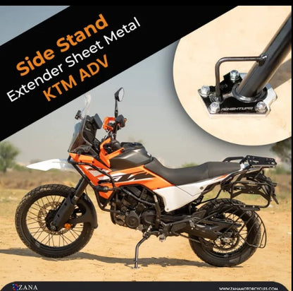 KTM 390 ಅಡ್ವೆಂಚರ್ 2025-ಝಾನಾ ಗಾಗಿ ಸೈಡ್ ಸ್ಟ್ಯಾಂಡ್ ಎಕ್ಸ್‌ಟೆಂಡರ್ ಶೀಟ್ ಮೆಟಲ್